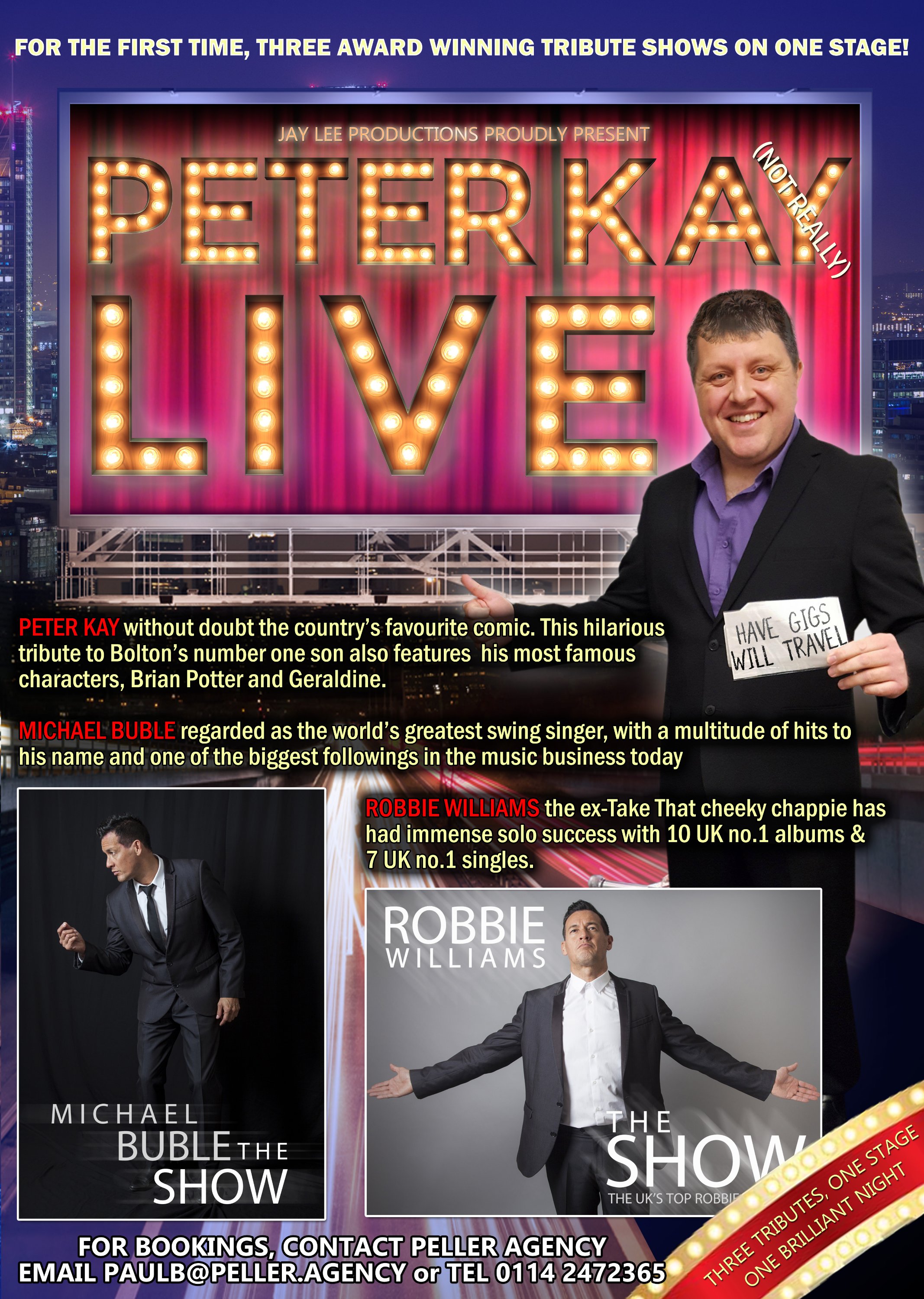 Three award winning tributes on one stage - UK Cabaret